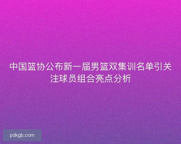 中国篮协公布新一届男篮双集训名单引关注球员组合亮点分析